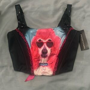 Poodle corset top